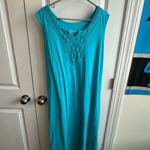 D&Co Teal Maxi Dress Size XL